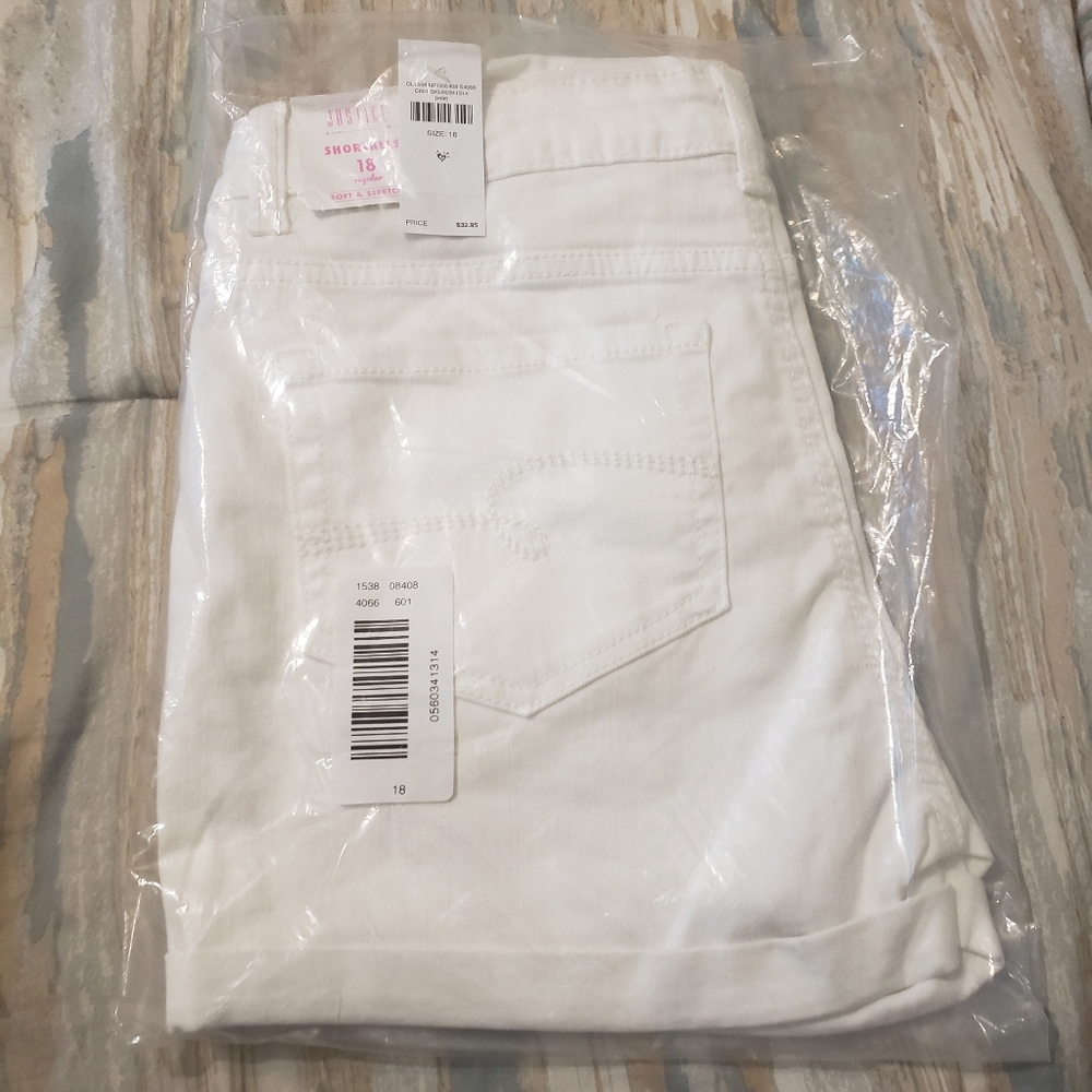 Justice girls shorts size 18